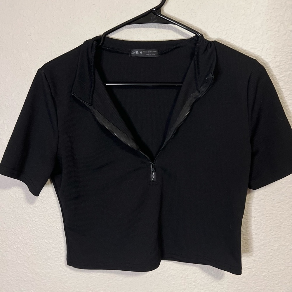Collared Crop Top